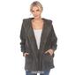 Womens White Mark Plush Hooded Cardigan With Pockets - image 7