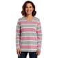 Petite Hasting & Smith Long Sleeve Rugby Stripe V Neck Tee - image 2