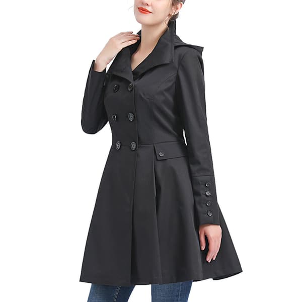 Womens BGSD Waterproof Hooded Mid Length Trench Coat