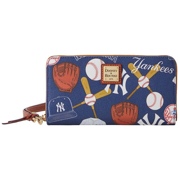 Dooney & Bourke Yankees Large Zip Around Wristlet