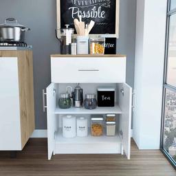 FM FURNITURE Oxford White Pantry Cabinet