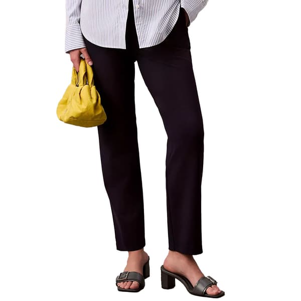 Womens Calvin Klein Pull On Ponte Pleated Pants - image 