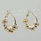 Ashley Cooper(tm) Two-Tone Heiahsi Beaded Hoop Earrings - image 1