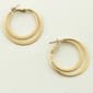Freedom Nickel Free Double Gold Hoop Earrings - image 1