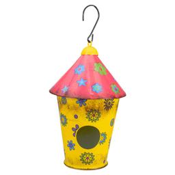 Northlight Seasonal 7.7in. Metal Birdhouse with Flowers