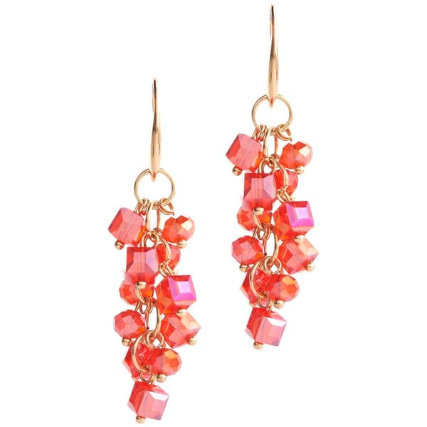 Ashley Cooper&#40;tm&#41; Rosa Faceted Red Bead Earrings - image 