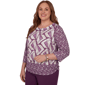 Plus Size Alfred Dunner Good To Go 3/4 Sleeve Geometric Blouse - image 3