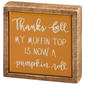 Primitives By Kathy Box Sign Mini - Thanks Fall - image 1