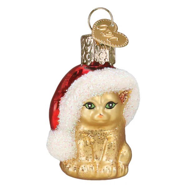Old World Christmas Mini Santa Kitten Ornament