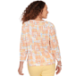 Womens Hearts of Palm Fun in the Sun 3/4 Sleeve Tie Hem Blouse - image 2