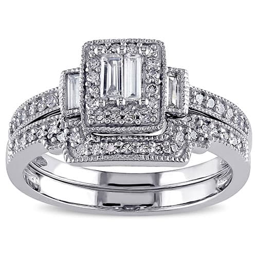 Loveblooms™ White Gold 2/5ctw. Diamond Bridal Ring Set
