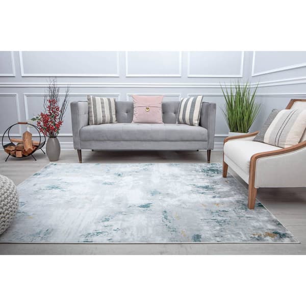 Rugs America&#8482; Samina Silver Cloud Vintage Rectangle Area Rug