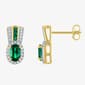 Nova Star(R) Lab Created Emerald & Lab Grown Diamond Earrings - image 1