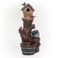 Alpine Cardinal Birdhouse Cascading Barrel Fountain - image 1