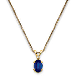 Gemstone Classics&#40;tm&#41; 14kt. Gold September Birthstone Necklace