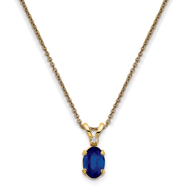 Gemstone Classics(tm) 14kt. Gold September Birthstone Necklace - image 