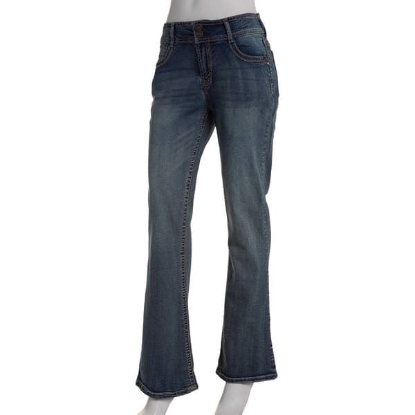 Juniors Wallflower Luscious Curvy Stretch Bootcut Jeans - image 