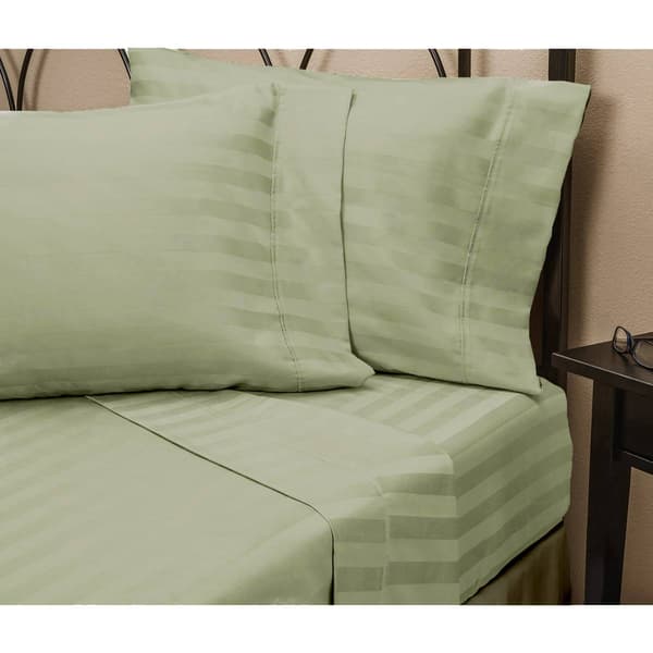 Sweet Home Collection 6pc. Embossed Stripe Microfiber Sheets - image 