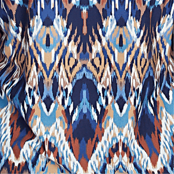 Womens Alfred Dunner Summer Solstice Ikat Diamond Border Top