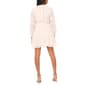 Womens MSK Long Sleeve Ruffle Trim V Neck Foil A-Line Dress - image 2