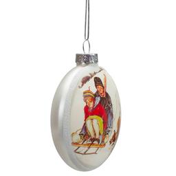 Northlight Seasonal Norman Rockwell Young Love Sledding Ornament
