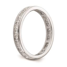 Pure Fire 14kt. White Gold Lab Grown 1ctw. Eternity Band
