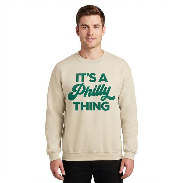 Mens Tailgate Philadelphia Football A Philly Script Sweatshirt - image 