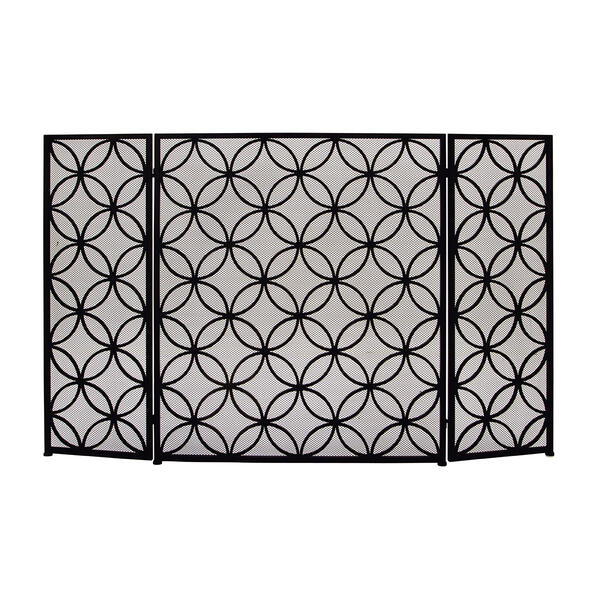9th & Pike&#40;R&#41; Black Metal Decorative Fireplace Screen - image 