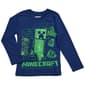 Bosy (8-20) Minecraft Long Sleeve Tee - Navy - image 1