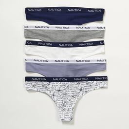 Womens Nautica 5pk. Logo Band Thong Panties NT9914-5PKP