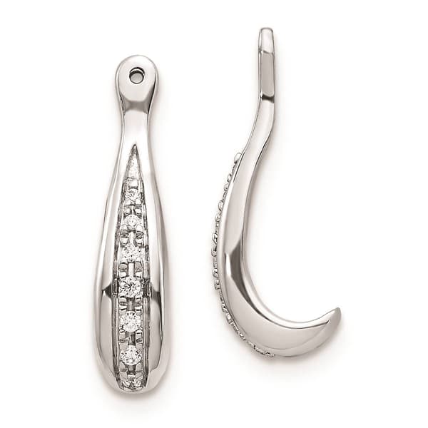 Pure Fire 14kt. White Gold Lab Grown Diamond Hook Earring Jackets