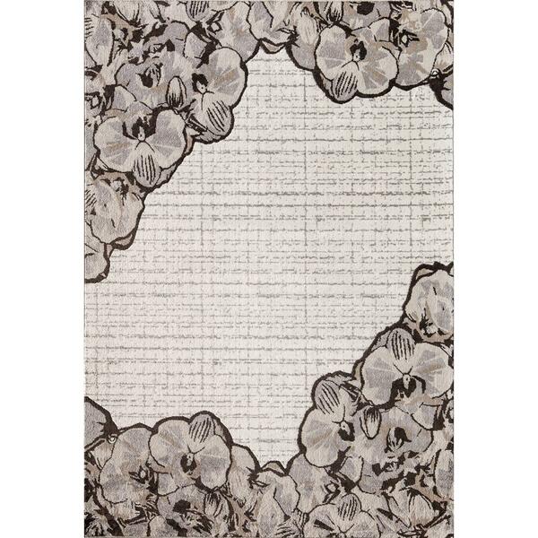 Elizabeth Sutton Floral Border Rectangular Area Rug - image 