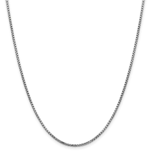 Gold Classics&#40;tm&#41; 1.75mm. White Gold Semi-Solid Box Necklace - image 
