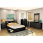 South Shore Spark Pure Black Full Bookcase Headboard - image 2