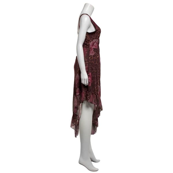 Juniors Madden Girl Mesh Scoop Neck Ruffle Hem A-Line Dress