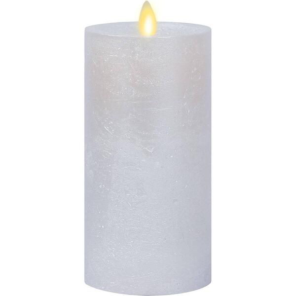 Luminara LED Flameless Pillar Candle - Frosted White - image 