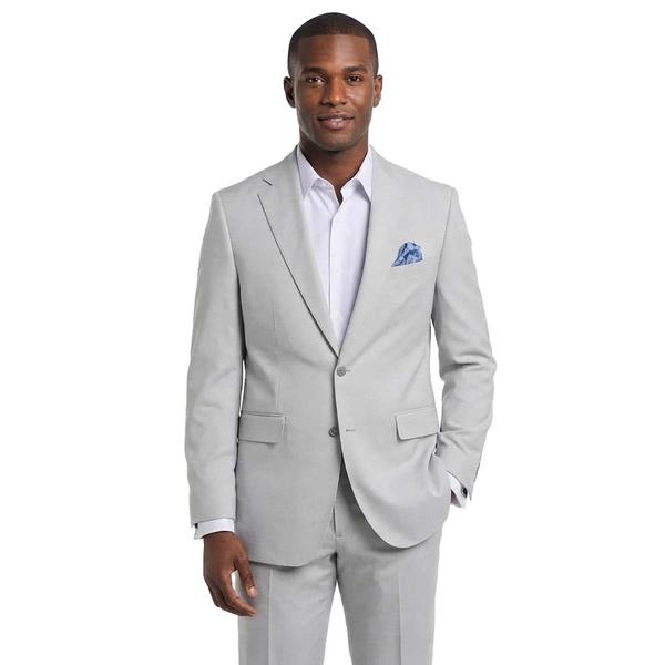 Mens Allyn St. George Solid Chalk Sport Coat - Light Grey - image 