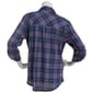 Plus Size Emily Daniels Collar Plaid Hacci Blouse - Navy/Lavender - image 3