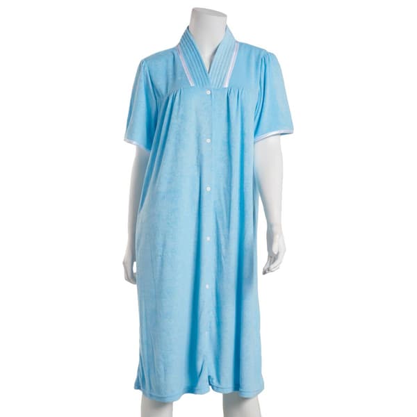 Womens Lissome Short Sleeve Snap Front Terry Duster Boscov's