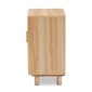 Baxton Studio Maclean Natural Brown Wood 1-Door Nightstand - image 4