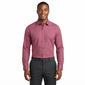 Mens Christian Aujard Regular Fit Checkered Dress Shirt-Burgundy - image 1