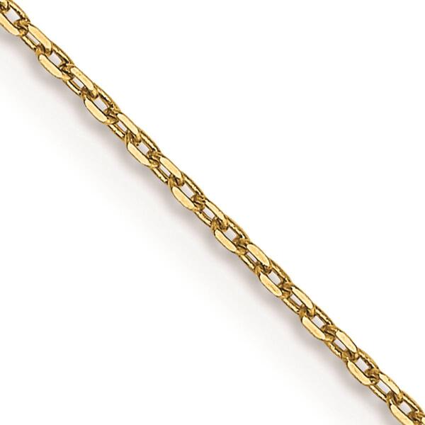Unisex Gold Classics&#40;tm&#41; .8mm. Diamond Cut 14in. Necklace w/Lobster - image 