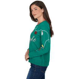 Petite Ruby Rd. Happy Holidays Merry & Bright Sweater