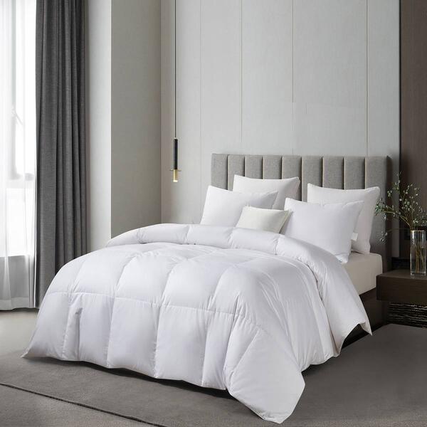 Martha Stewart Light Warmth 300TC Cotton White Down Comforter - image 