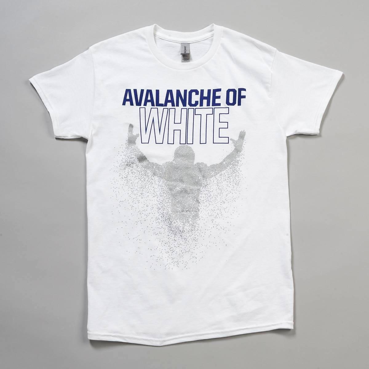Mens Avalanche of White Short Sleeve Tee