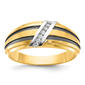 Mens Gentlemens Classics(tm) 14kt. Gold Rhodium 1/20ct. Diamond Ring - image 1