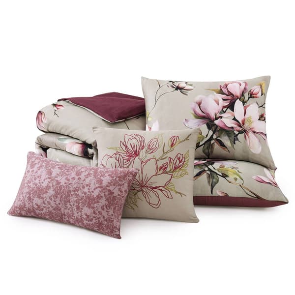 Bebejan&#174; Purple Lilies Cotton 5pc. Reversible Comforter Set