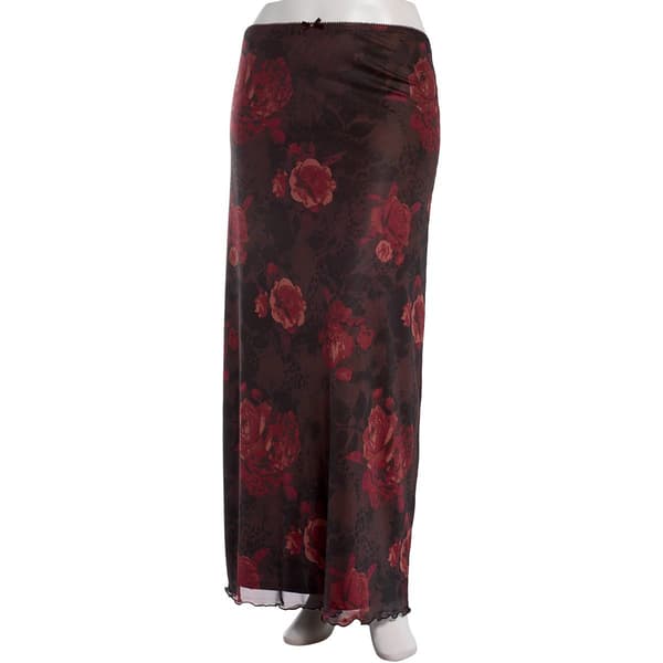 Juniors Plus Derek Heart Mesh High Rise Tube Maxi Skirt