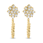 Haus of Brilliance 1/10ctw. Diamond Floral Cluster Stud Earrings - image 2
