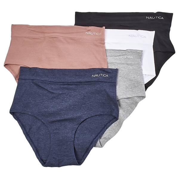 Womens Nautica 5pk. High-Waist Brief Panties - NT3042-5PKN - image 